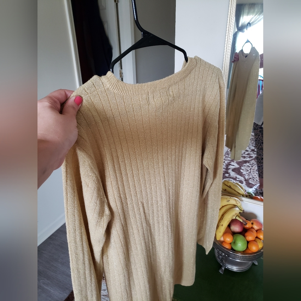 Gold glittered oversized sweater - Picture 7 of 11